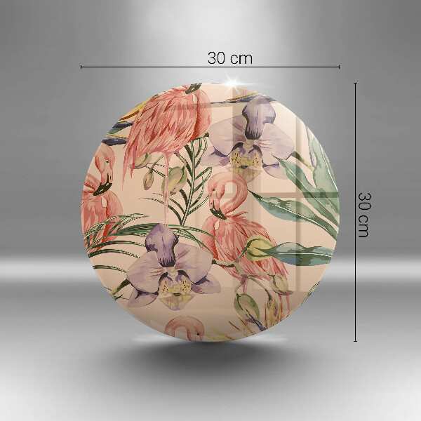 Tagliere in vetro Illustrazione dei fenicotteri