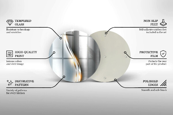 Tagliere in vetro Arte del metallo