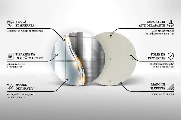 Tagliere in vetro Arte del metallo