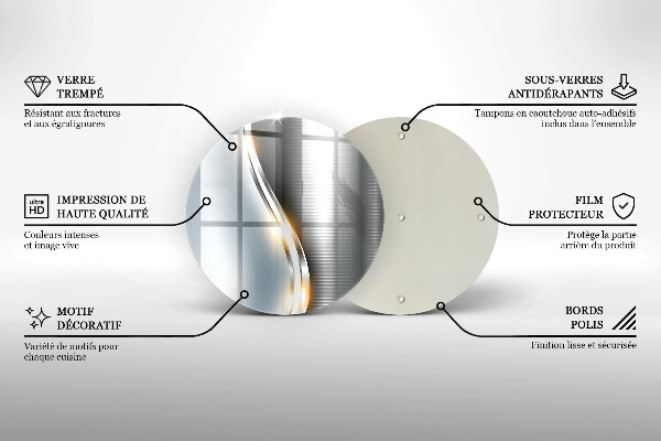 Tagliere in vetro Arte del metallo
