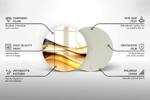 Tagliere in vetro Linee di fumo astratte