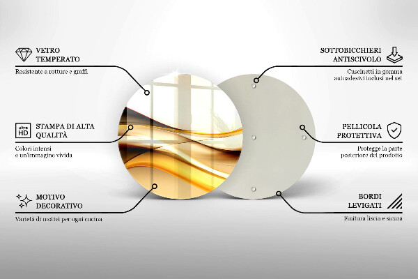Tagliere in vetro Linee di fumo astratte