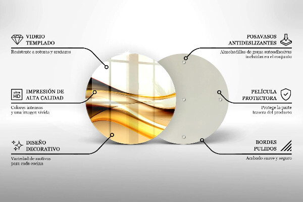Tagliere in vetro Linee di fumo astratte