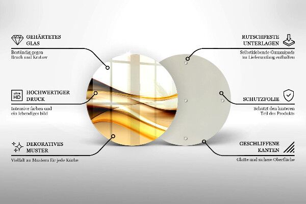Tagliere in vetro Linee di fumo astratte