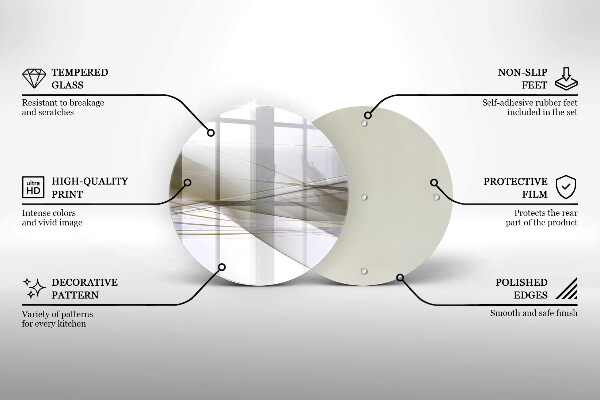Tagliere in vetro Disegno di linee astratte