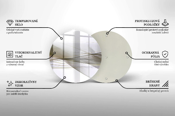 Tagliere in vetro Disegno di linee astratte