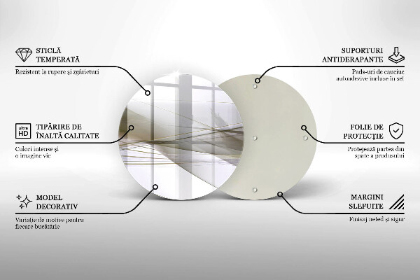 Tagliere in vetro Disegno di linee astratte