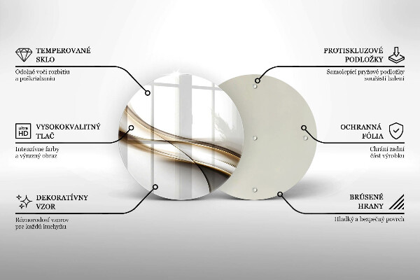 Tagliere in vetro Astrazione di linee morbide