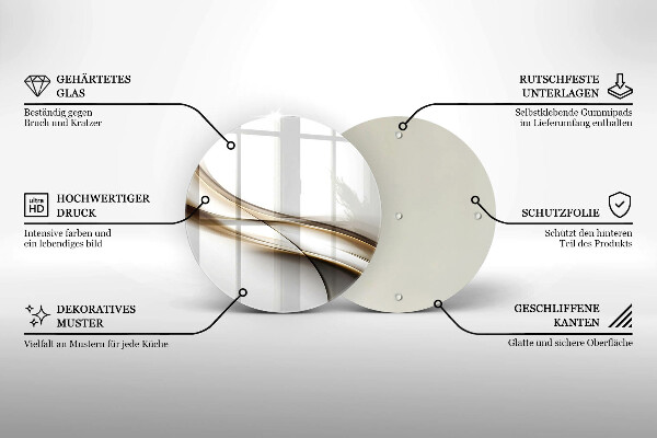 Tagliere in vetro Astrazione di linee morbide