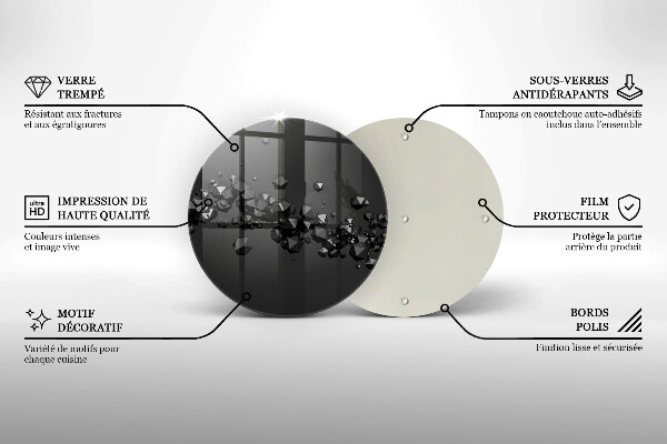 Tagliere in vetro Astrazione di forme 3D
