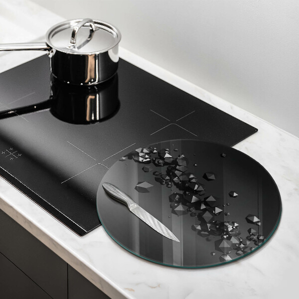 Tagliere in vetro Astrazione di forme 3D