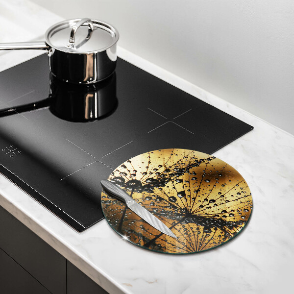 Tagliere in vetro Rugiada e denti di leone