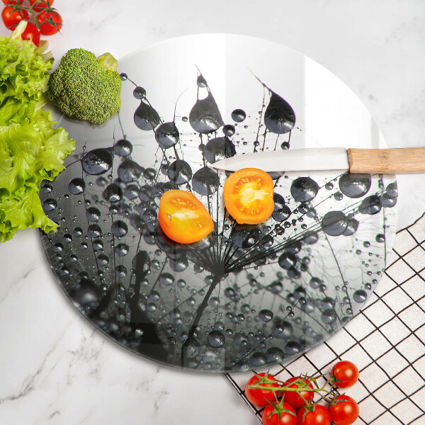 Tagliere in vetro Denti di leone e rugiada