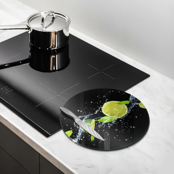 Tagliere in vetro Limette succose in acqua