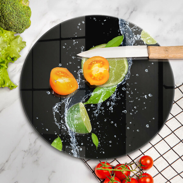 Tagliere in vetro Limette succose in acqua