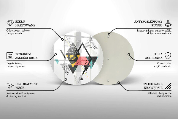 Tagliere in vetro Triangoli astratti