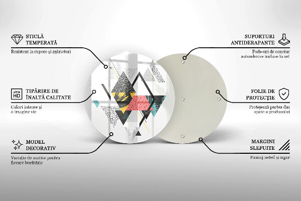 Tagliere in vetro Triangoli astratti