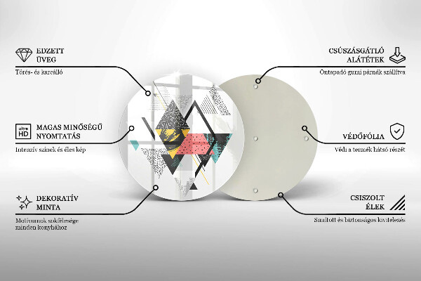 Tagliere in vetro Triangoli astratti