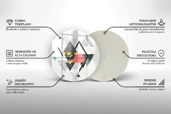 Tagliere in vetro Triangoli astratti