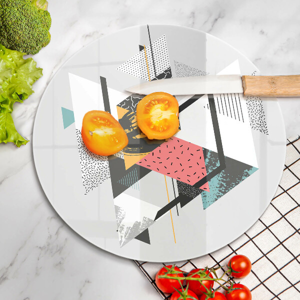 Tagliere in vetro Triangoli astratti