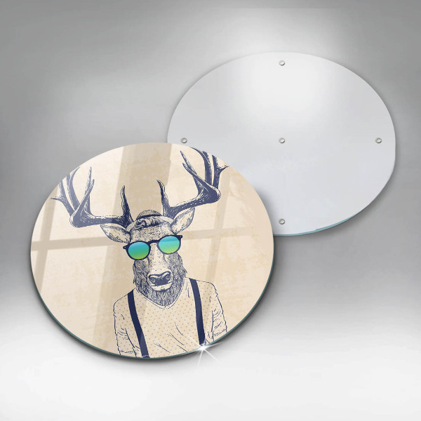 Tagliere in vetro Illustrazione dell'uomo dei cervi