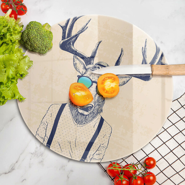 Tagliere in vetro Illustrazione dell'uomo dei cervi