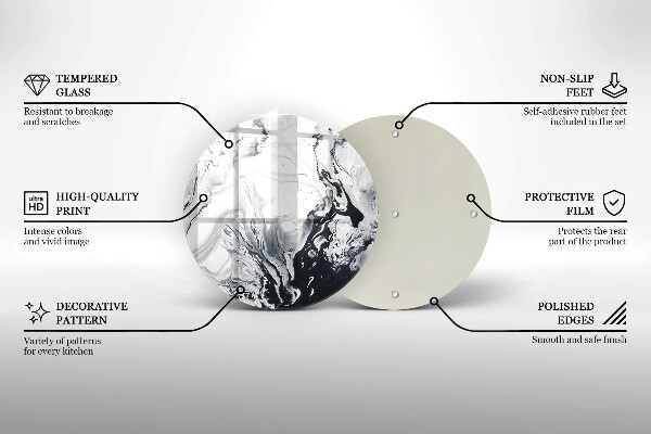 Tagliere in vetro Astrazione dell'inchiostro