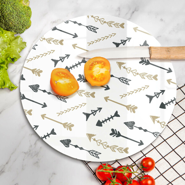 Tagliere in vetro Modello di frecce Boho