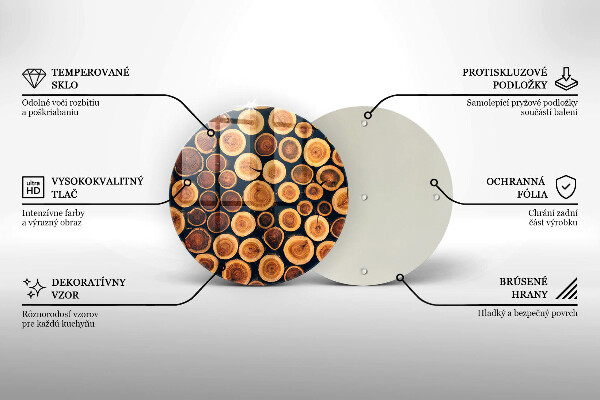 Tagliere in vetro Ceppi di alberi in legno