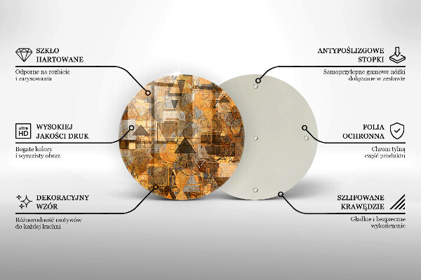 Tagliere in vetro Modello senza giunture di figure geometriche