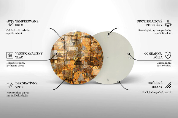 Tagliere in vetro Modello senza giunture di figure geometriche