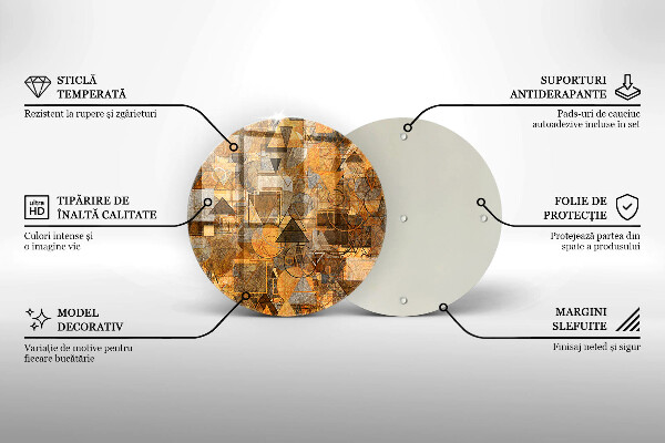 Tagliere in vetro Modello senza giunture di figure geometriche