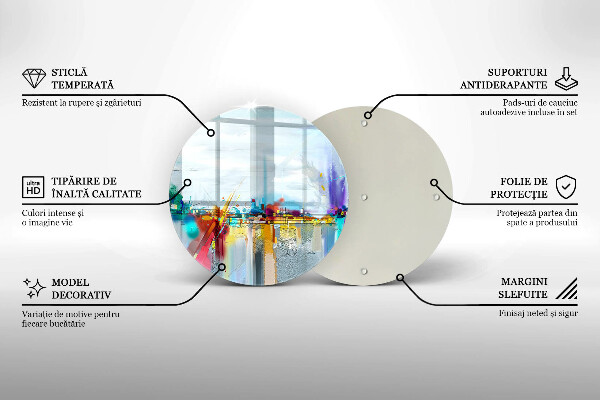 Tagliere in vetro Astrazione dipinta