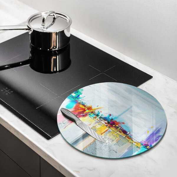 Tagliere in vetro Astrazione dipinta