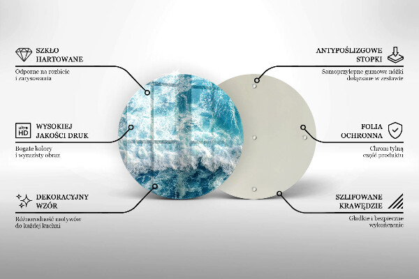 Tagliere in vetro Onde dell'acqua di mare