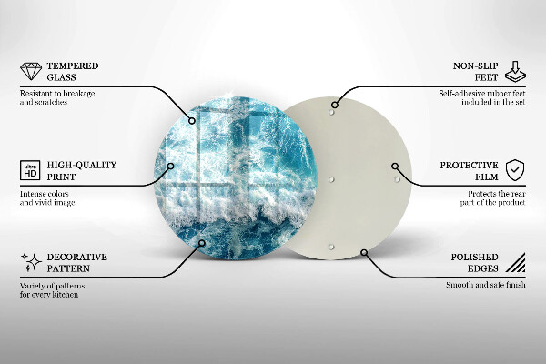 Tagliere in vetro Onde dell'acqua di mare