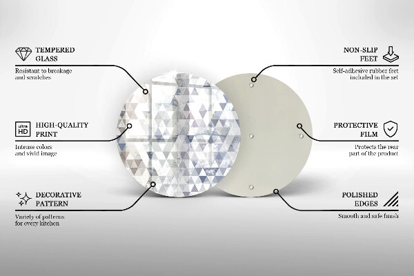 Tagliere in vetro Modello triangoli
