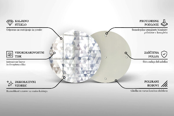 Tagliere in vetro Modello triangoli