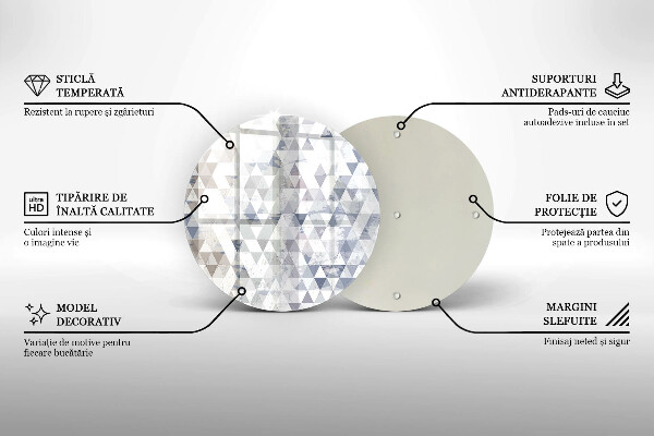 Tagliere in vetro Modello triangoli