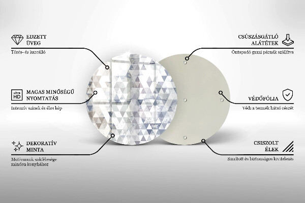 Tagliere in vetro Modello triangoli