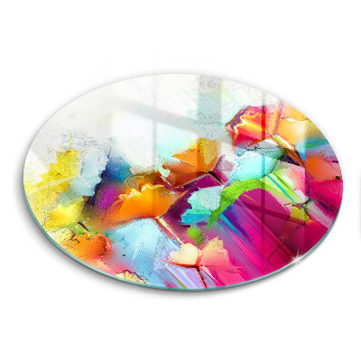 Tagliere in vetro Fiori dipinti