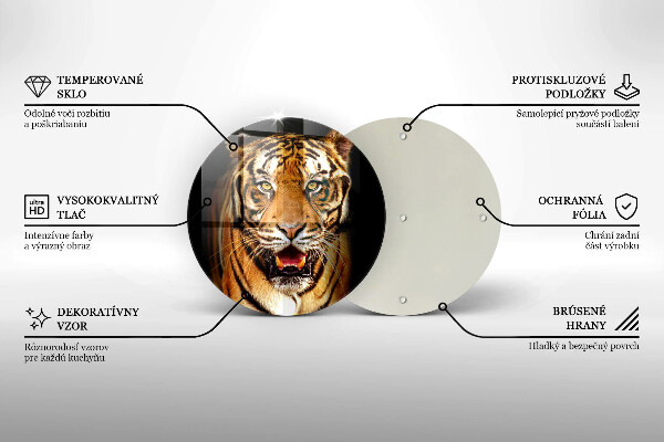 Tagliere in vetro Tigre animale selvatico