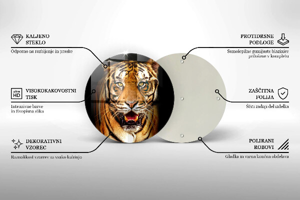 Tagliere in vetro Tigre animale selvatico