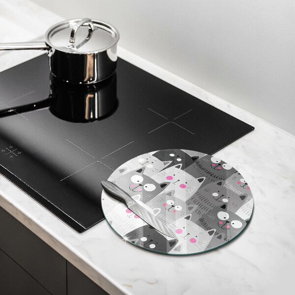 Tagliere in vetro Illustrazione dei gatti