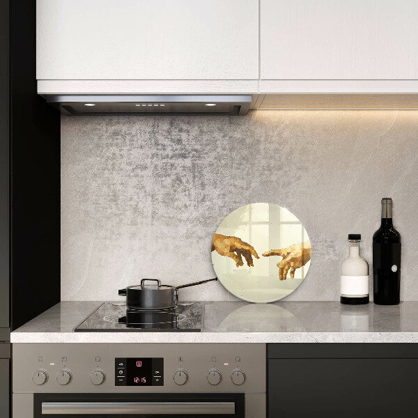 Tagliere in vetro Creazione delle mani di Adamo