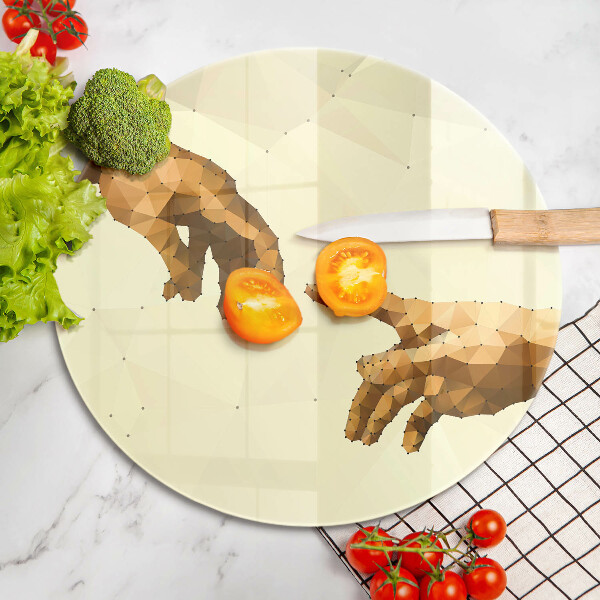 Tagliere in vetro Creazione delle mani di Adamo
