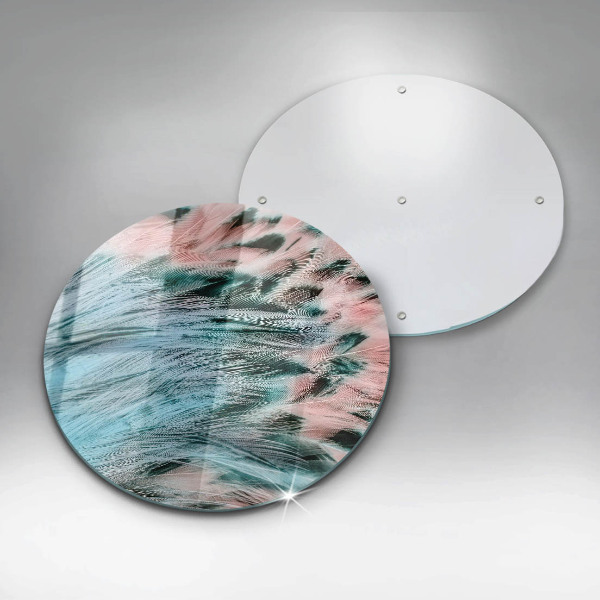 Tagliere in vetro Piume di uccelli boho