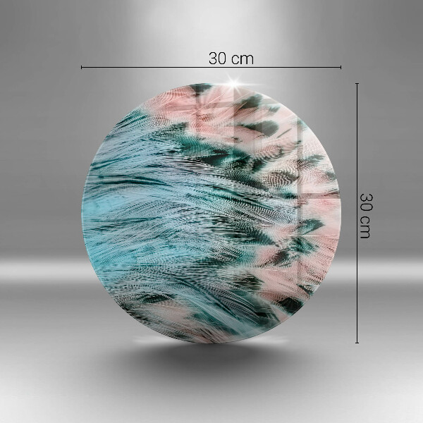 Tagliere in vetro Piume di uccelli boho