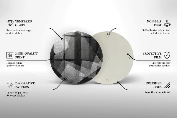 Tagliere in vetro temperato Astrazione geometrica