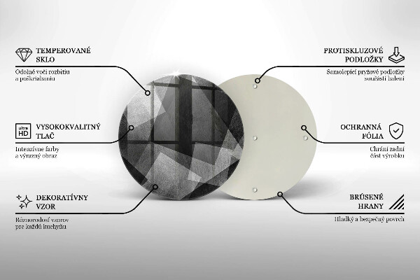 Tagliere in vetro temperato Astrazione geometrica
